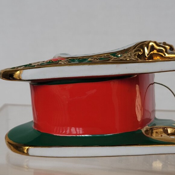 The Danbury Mint 2006 and 2008  English Bulldog Annual Christmas Ornaments Set 2 - Picture 6 of 16